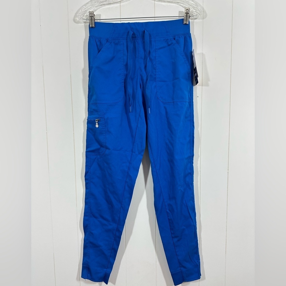 NWT Adar Women's Tailored Fit Drawstring Scrub Pants Royal Blue Size XS - P7104